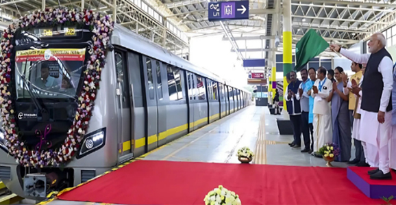 班加罗尔二期地铁黄线盛大开通，莫...